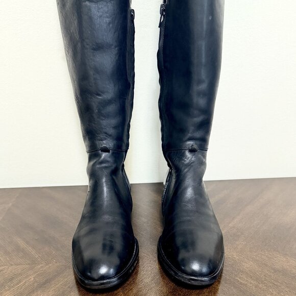 Coclico Black Italian Leather Knee High Boots Made in Spain Low Heel EU 36 US 6 - Picture 5 of 14